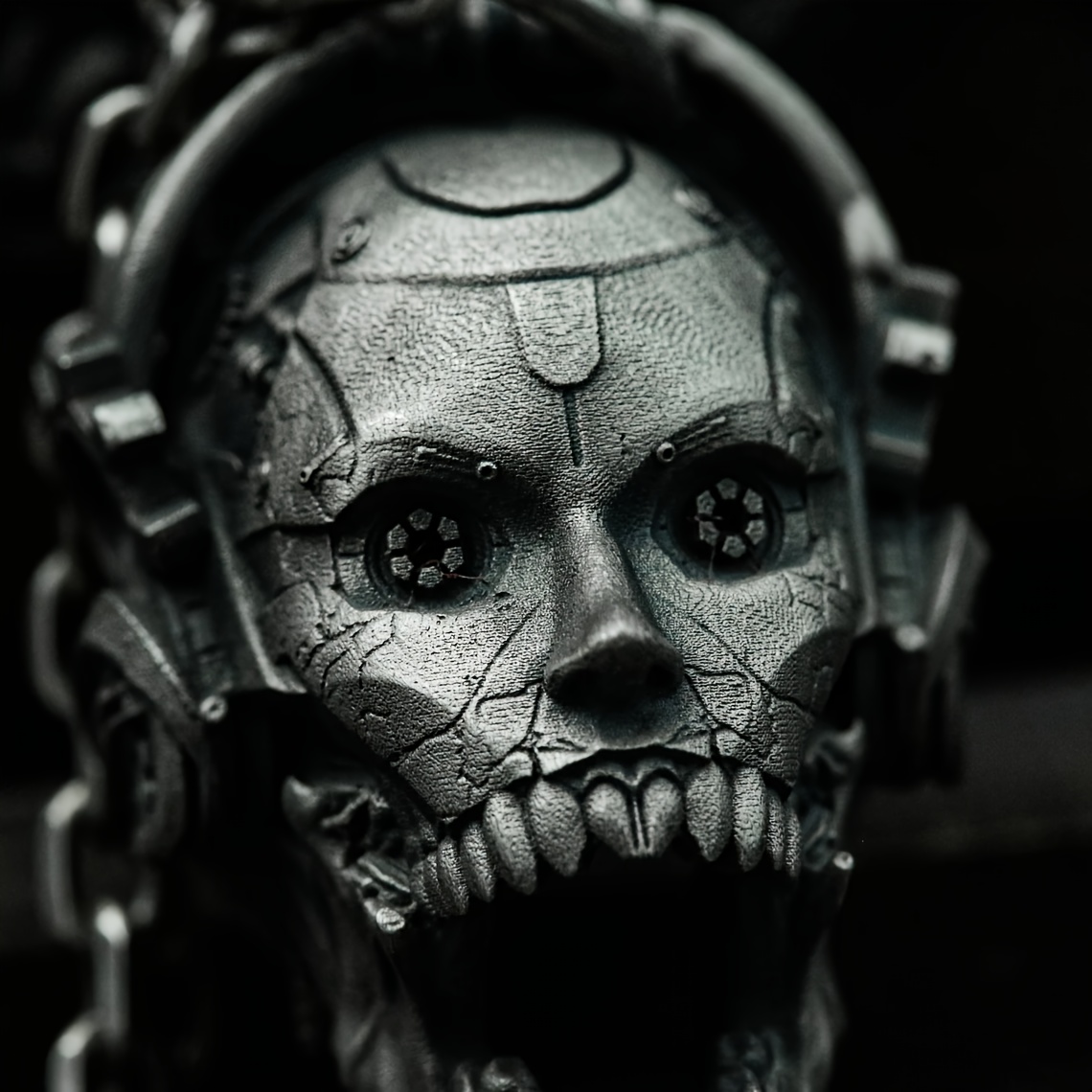 Hip-Hop Rock Skull Headphone Music Pendant Necklace